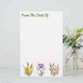 Iris Flower Garden Briefpapier (Stehend Vorderseite)