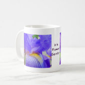Iris Flower Garden Coffee Cup Tasse Geschenke Lila (Vorderseite Links)