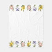 Iris Flower Garden Fleecedecke (Vorderseite)