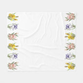 Iris Flower Garden Fleecedecke (Vorderseite (Horizontal))