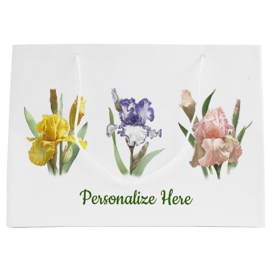 Iris Flower Garden Große Geschenktüte (Vorderseite)