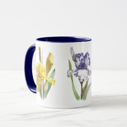 Iris Flower Garden Tasse (Vorderseite Links)