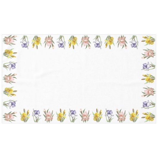 Iris Flower Garden Tischdecke (Vorderseite (Horizontal))