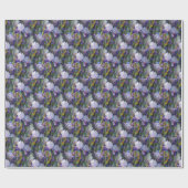 Iris Flower Garden Wrapping Paper Geschenkpapier (Flach)