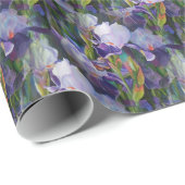 Iris Flower Garden Wrapping Paper Geschenkpapier (Rolleneckpunkt)