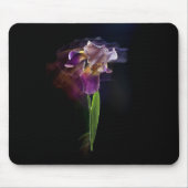 Iris flower on a black background. Long exposure. Mousepad (Vorne)