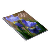 Iris Flowers in Rain Bible Verse Prayer Journal Notizblock (Rechte Seite)