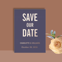 Iris Foto Overlay Save the Date Rose Gold