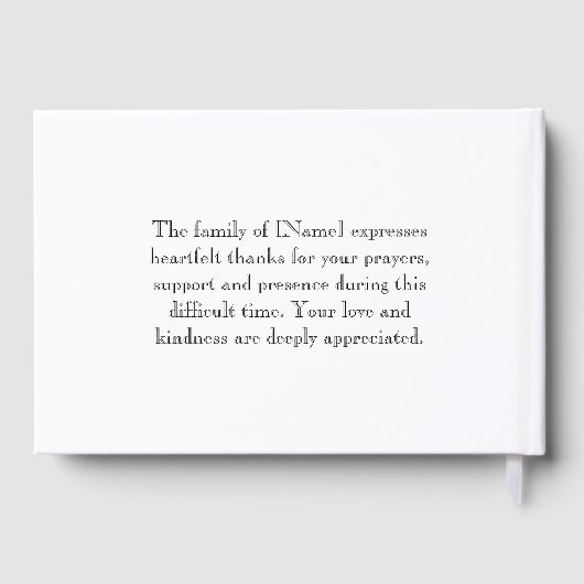 Iris Funeral Guest Book - In Love Memory Gästebuch (Rückseite)