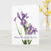 Iris Garden Ehefrau Geburtstag Karte (Gelbe Blume)