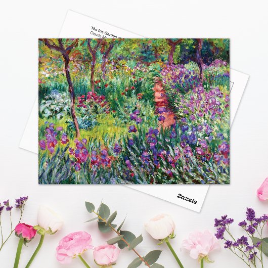 Iris Garden Giverny Claude Monet Postcard Postkarte