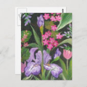 Iris Garden Post Card Postkarte (Vorne/Hinten)