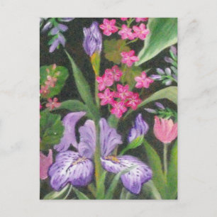 Iris Garden Post Card Postkarte