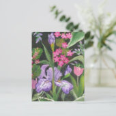 Iris Garden Postcard Postkarte (Stehend Vorderseite)