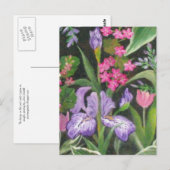 Iris Garden Postcard Postkarte (Vorne/Hinten)
