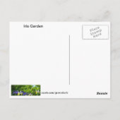 Iris Garden Postcard Postkarte (Rückseite)