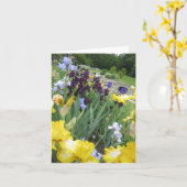 Iris Garden Small Blank Note Card Karte (Gelbe Blume)