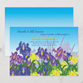 Iris-Garten-Blumen-Einladung Einladung (Vorne/Hinten)