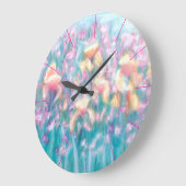 Iris-Garten CricketDiane Blumenfrühlings-Shabby Große Wanduhr (Winkel)