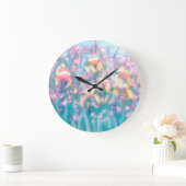 Iris-Garten CricketDiane Blumenfrühlings-Shabby Große Wanduhr (Zuhause)