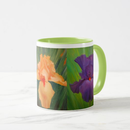 Iris-Garten-Kaffee-Tasse Tasse (VorderseiteRechts)