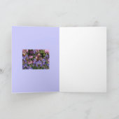 Iris-Garten-lila blaues Rosa Karte (Innenseite)