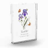 Iris-Geburtsmonatsblume Fotoblock (Links)