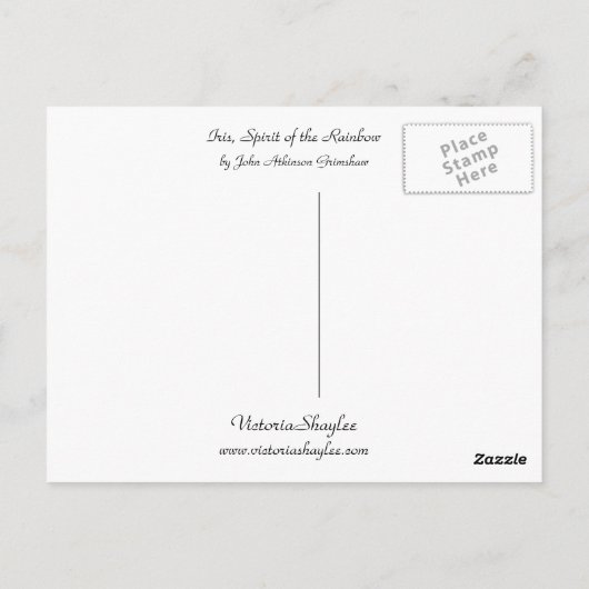 Iris, Geist des Regenbogens Postkarte (Rückseite)
