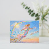 Iris Goddess of the Rainbow from Greek Mythology Postkarte (Stehend Vorderseite)
