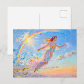 Iris Goddess of the Rainbow from Greek Mythology Postkarte (Vorne/Hinten)