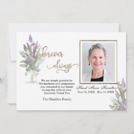 Iris - Gold Beileid Danke für Ihr Personalisiertes