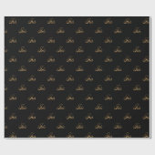 Iris gold Design Lettering Geschenkpapier (Flach)
