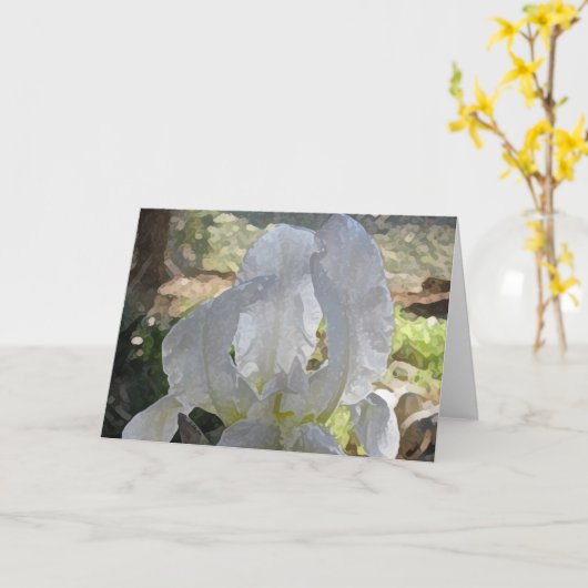 Iris Greeting Card Karte (Gelbe Blume)
