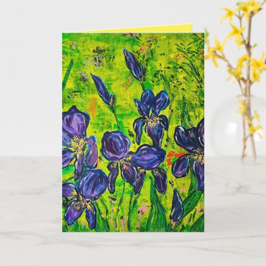 Iris Greeting Card Karte (Gelbe Blume)