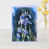 Iris Greetings Card Karte (Gelbe Blume)