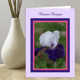 Iris Happy Easter in Italian — Buona Pasqua Feiertagskarte