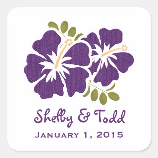 Iris Hibisken favorisiert Label Stickers (Vorderseite)