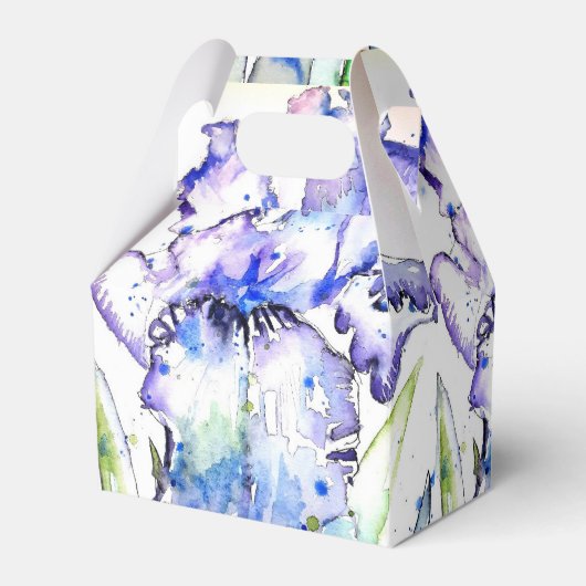 Iris-Hochzeitstorte Geschenkbox Violette Blaue Blu Geschenkschachtel (Vorderseite)