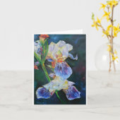 Iris I Gemälde von Timothy Orikri. Karte (Gelbe Blume)
