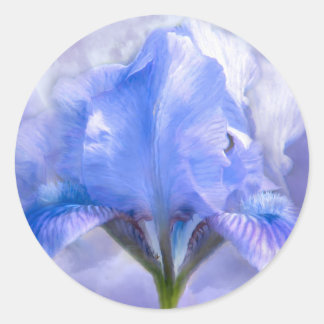 Iris im Moonlite Kunst-Aufkleber Runder Aufkleber