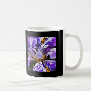 Iris in Violet Lilac und Lila botanische Kunst Kaffeetasse