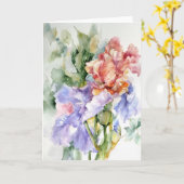 Iris in Wasserfarben Karte (Gelbe Blume)