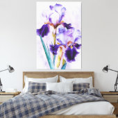 *~* Iris Iris Iris Blume Künstlerisches Malen AP84 Leinwanddruck (Insitu (Schlafzimmer))