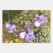 Iris Iris Lila Blume Floral Lavender Geschenkpapier Set (Vorderseite 2)
