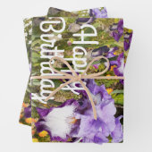 Iris Iris Lila Blume Floral Lavender Geschenkpapier Set (Beispiel)