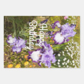 Iris Iris Lila Blume Floral Lavender Geschenkpapier Set (Vorderseite)