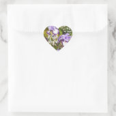 Iris Iris Lila Blume Floral Lavender Liebe Herz-Aufkleber (Tasche)