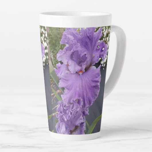 Iris Iris Lila Blume Floral Lavender Milchtasse (Rechte Ecke)