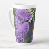 Iris Iris Lila Blume Floral Lavender Milchtasse (Linke Ecke)
