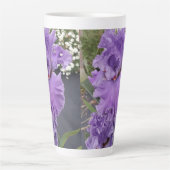 Iris Iris Lila Blume Floral Lavender Milchtasse (Vorderseite)
